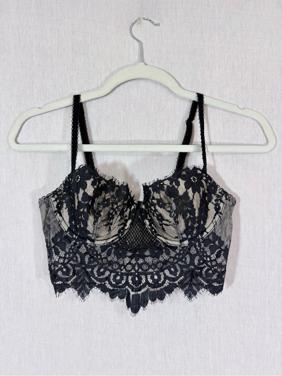 Victoria's Secret Other - Victoria’s Secret 34B Black Lace Longline Bralette - Women Intimates